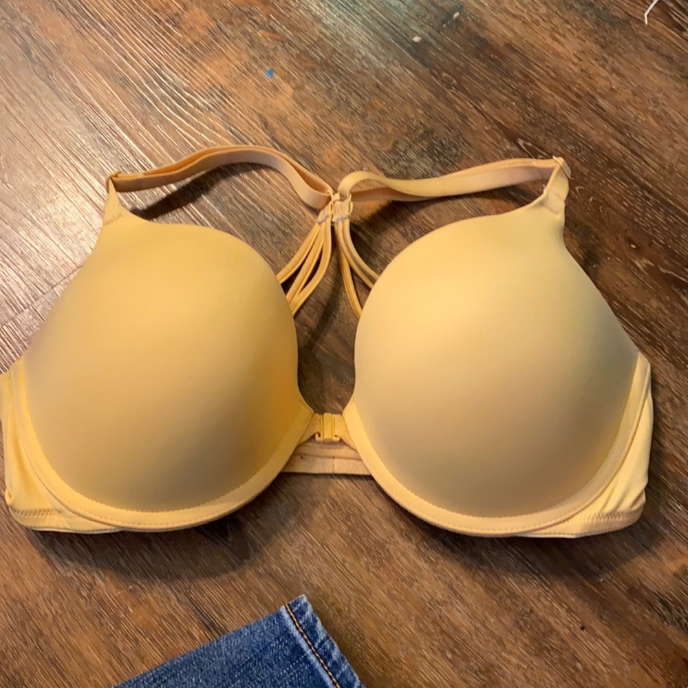 Pink Push Up Front Clasp Bra